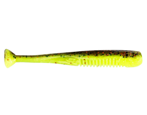 Z-Man Drop Kickerz 3.5-inch CopperTreuse (5 Pack) - Durable Soft Plastic Lures for Versatile Fishing