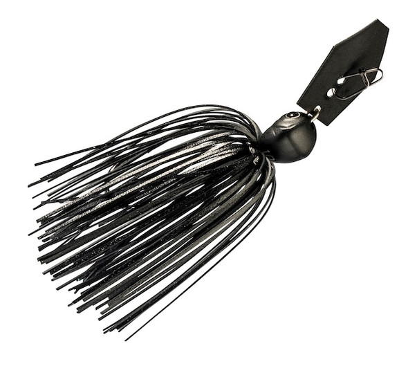 Z-Man ChatterBait Jackhammer 3/8 oz Black Jack — Versatile Fishing Lure for Freshwater and Saltwater