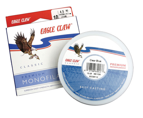 Eagle Claw EC Classic Mono Fishing Line - 15 lb Test, Clear, 300 Yards