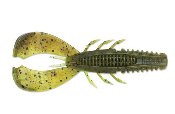 Rapala CrushCity Cleanup Craw 3 Green Pumpkin Chartreuse Pepper (Part #CCCLC35GPCH)
