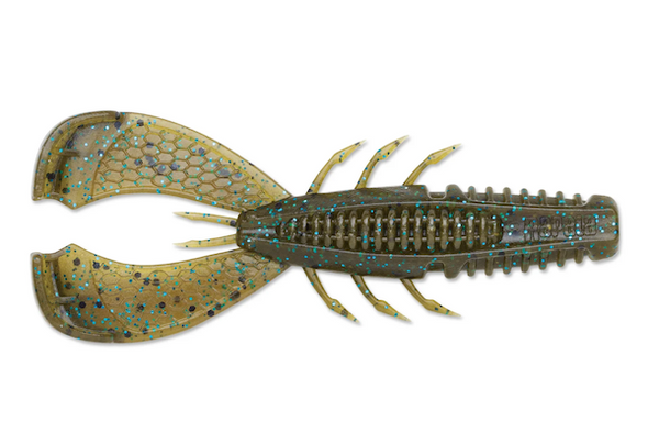 Rapala CrushCity Cleanup Craw 3 Green Pumpkin Blue - Durable Soft Plastic Lure