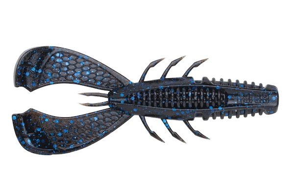 Rapala CrushCity Cleanup Craw 3 Black Blue Flake - Soft Plastic Lure for Bass Fishing