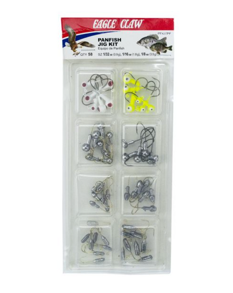 Eagle Claw PF Kit Panfish Jig Head Kit for Freshwater Fishing
