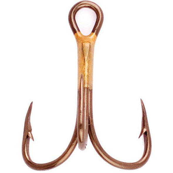 Eagle Claw EC Treble 2X Curved Point Bronze Hooks (5-Pack)