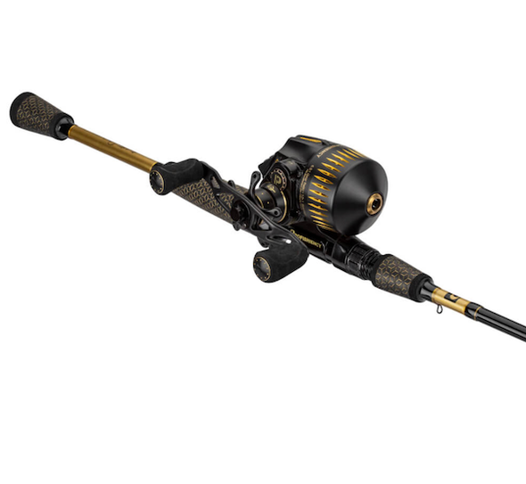 Anything Possible APB 6'8" Sniper Spincast Combo Black and Gold (2-Piece)