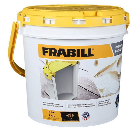 FRABILL Insulated Bait Bucket Model 4822 for Freshwater Fishing