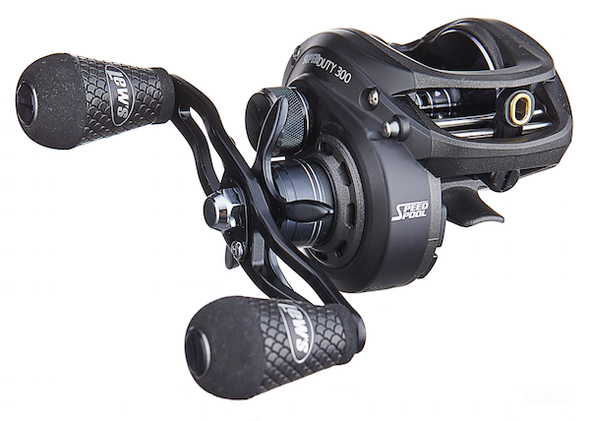 LEWS SS S Duty 300 Fishing Reel with 7 Ball Bearings, 6.4:1 Gear Ratio, and Cast Left-Hand Retrieve SD3HL