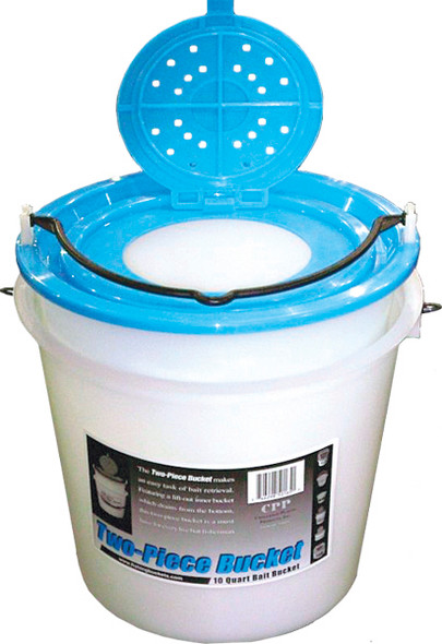 Challenge Plastics 50165 10 Quart Bait Bucket with Lid and Handle