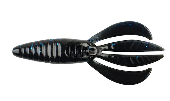 Berkley PWRBAIT Pit Boss 4-Inch Black-Blue Soft Bait, 8 Pack 1457698