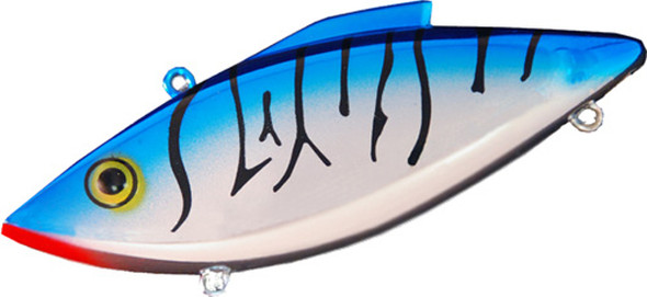 GSM Fishing Lewis Mini-Trap 1/4 Inch Chrome Blue and Black Stripes
