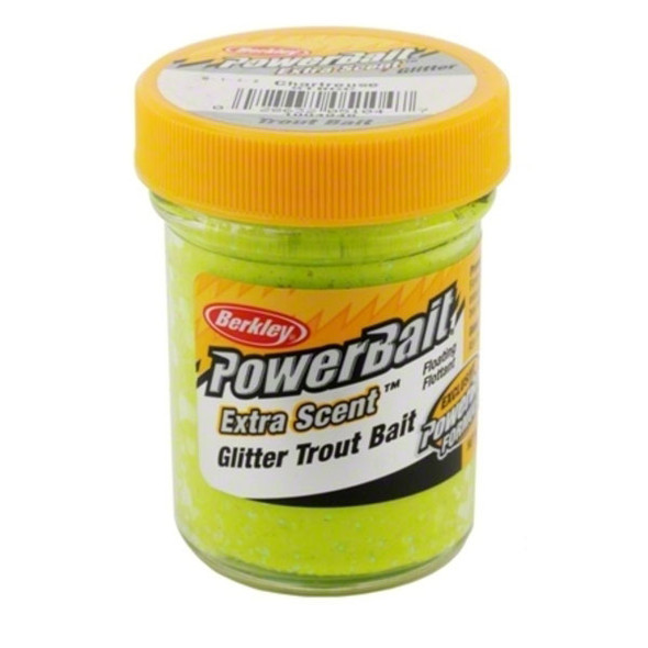 Berkley Power TroutBait Chartreuse Glitter 1.8 oz – Effective Trout Fishing Bait