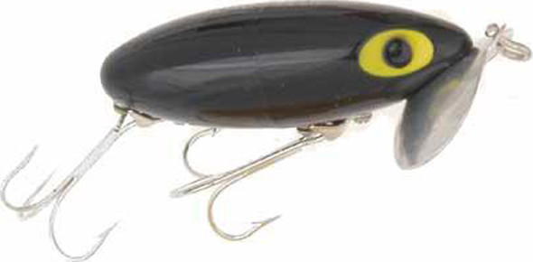 ARBOGAST G700-2 Jittrbug Musky 4.5-Inch Black Lure