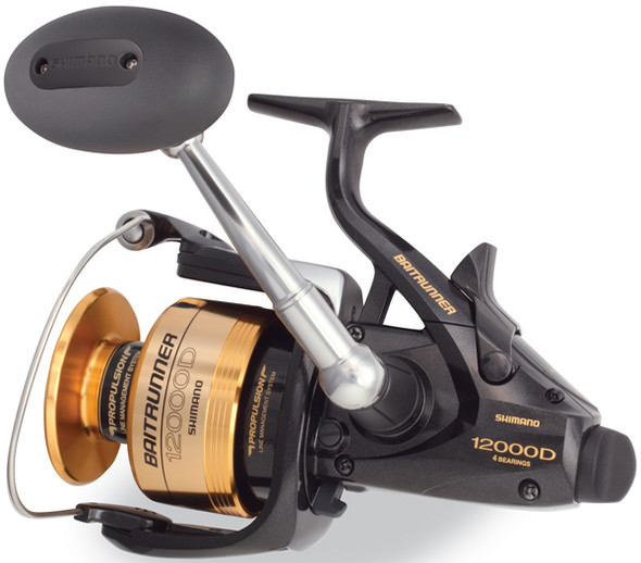 SHIMANO Baitrunner 3BB-4.4-FD Spin Reel with Front Drag - Model BTR12000D