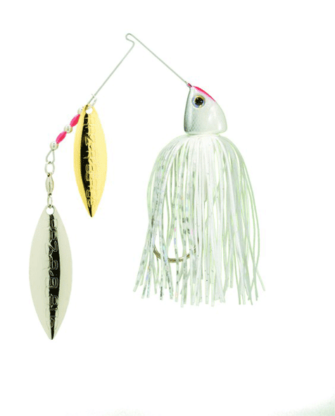 Strike King SK Burner Spinnerbait 3/8 oz White – Versatile Fishing Lure for Warmwater Species