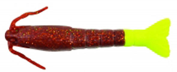 Berkley GSSHR3-RBGC Berkley Gulp 3-Inch Shrimp Soft Baits, Ruby Gold Color, 6-Pack
