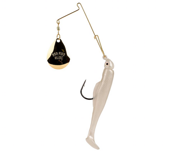 Strike King SK Redfish Magic Saltwater Soft Bait with Pearl/Pea Head (Part RMG14-844)