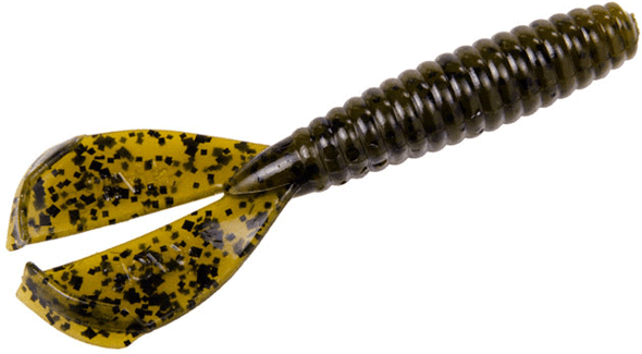 Strike King SK Rage Twin Tail Menace Grub Green Pumpkin - 8 Pack