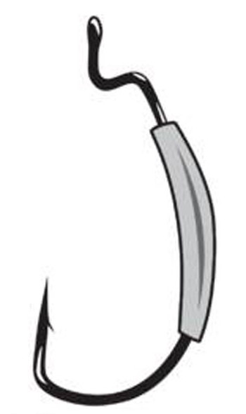 SPRO/GAMAKATSU GAMA EWG 1/16 Weighted Black Hook, 3/0, Pack of 5