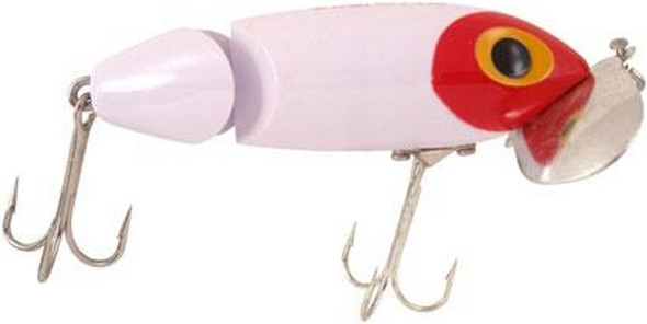 ARBOGAST G620-1 Jitterbug 2.5-Inch Threaded Nut with White and Red Head