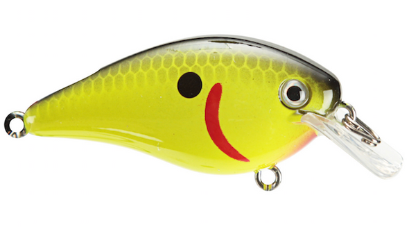 Strike King SK KVD Square Bill 2.5 Black Back Chartreuse Fishing Lure - HCKVDS2.5-535