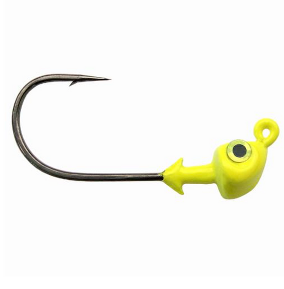 Strike King SK Saltwater Flats Jig Head in Chartreuse (Part No. FJH18-801)