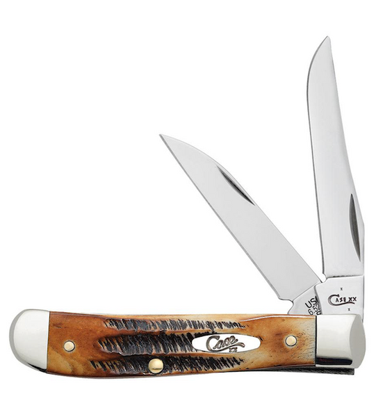 Case Cutlery 65305 Mini Trapr 3.5-Inch Two-Blade Pocket Knife with 6.5-Inch Bonestag