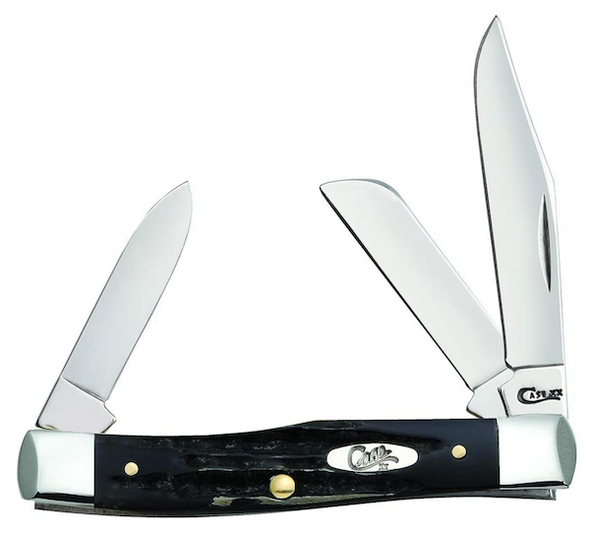 Case Cutlery Stockman Pocket Knife with Jigged Buffalo Horn Handle, 3.25 Inch Blade - Model 65012