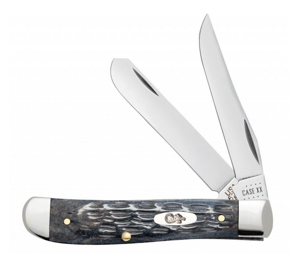 CASE Cutlery Mini Trapr 3.5-Inch Two-Blade Folding Pocket Knife with Gray Bone Handle, Part Number 58414