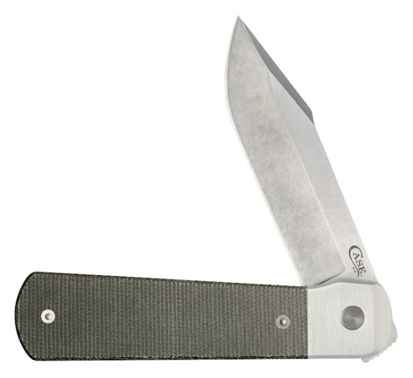 Case Cutlery Longhouse 4-Inch One-Blade with OD Green Micarta Handle
