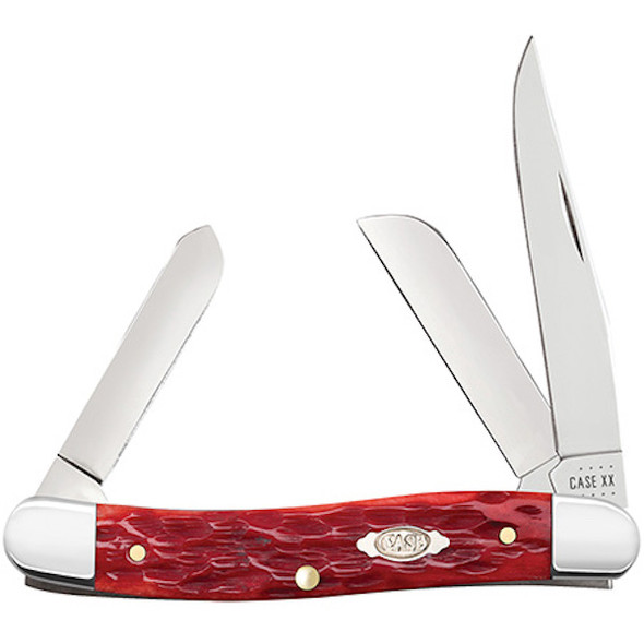 CASE Cutlery Model 31951 3.75-Inch Lockback Knife with Dark Red Bone Handle
