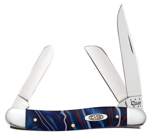 CASE Cutlery Medium Stkamn 3-Blade 3 3/8-inch Patriotic Pocket Knife - Part #11201