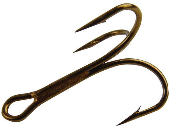 Mustad Treble RingeEye 3551DT-4/0-25 - Duratin Coated Treble Hooks, 25 Pack