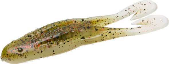 Zoom Bait Horny Toad 5 Pack in White Red Pearl - Versatile Soft Plastic Lure for Freshwater & Saltwater Fishing