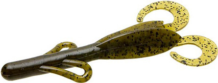 Zoom Bait Baby Brush Hog 12BG Green Pumpkin – Versatile Soft Plastic Lure for Bass Fishing