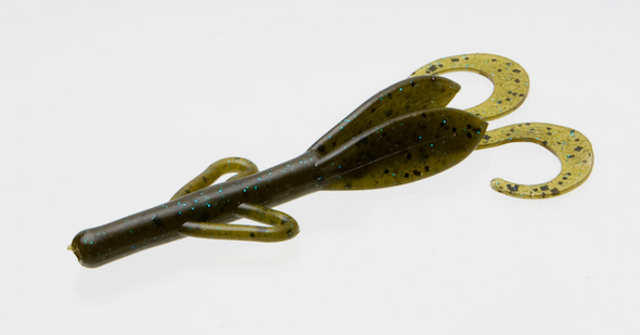 Zoom Bait Baby Brush Hog 12BG Green with Pink and Blue Accents