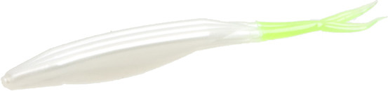 Zoom Bait Super Fluke 10BG Pearl/Chrtail - Versatile Soft Plastic Lure for Freshwater and Saltwater Fishing