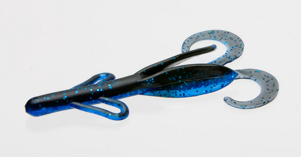 Zoom Bait 6-Inch Brush Hog 8BG Black Sapphire - Durable Fishing Lure
