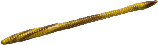 Zoom Bait 006-208 Trick Worm, 6-inch Brushed Banana