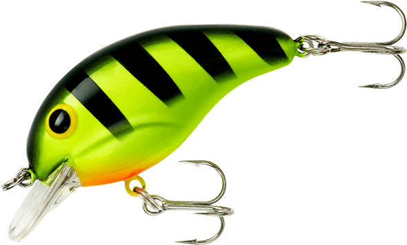 Bandit Lures BDT206 Bandit DR 1/4" Chartreuse and Black Stripe Crankbait