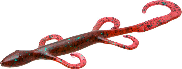 Zoom Bait 002-21 6-Inch Lizard in Red Bug for Effective Bass Fishing