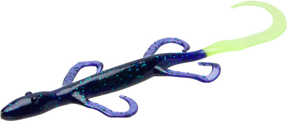 Zoom Bait 6-Inch Lizard 9BG-June Bug Chatterbait Tail