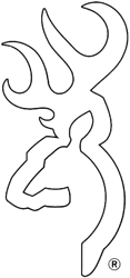 Browning Buck Mark Decal 6-inch White Vinyl Sticker