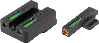 TruGlo Sight Set for HK P30, VP9, P40, P30SK, P30L - Fixed Tritium/Fiber Optic Green with Orange Outline