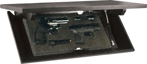 PSP Products Covert Cabinets 24-inch Lockable Gun Storage Cabinet in Dark Espresso/Wood