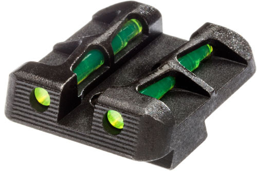 Hiviz LiteWave Rear Sight for Glock 9mm, .40 S&W, and .357 SIG – Interchangeable Green, Red, and Black Litepipes
