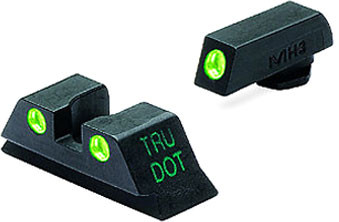 Meprolight ML10222G Fixed Night Sight Set for Glock 20, 21, 29, 30, 36 - Green Tritium