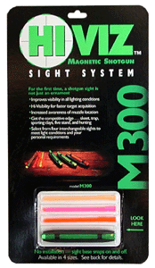 Hiviz M300 Shotgun Front Sight for Ribs .218 to .328 Inch - Green/Red Fiber Optic