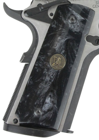 Pachmayr Black Pearl 1911 Full Size Grips – Mother of Pearl Look and Weather-Resistant Design
