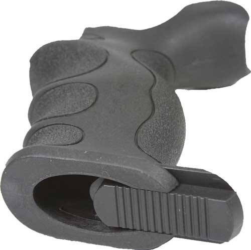 J&E Machine Tech PS-PG23B Sniper Style Pistol Grip for AR-15 - Matte Polymer with Concealed Storage and Anti-Slip Texture
