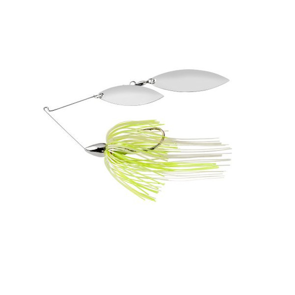 War Eagle Spinner Baits WE38NW45 Double Willow Spinnerbait with White Chartreuse Pearl Finish
